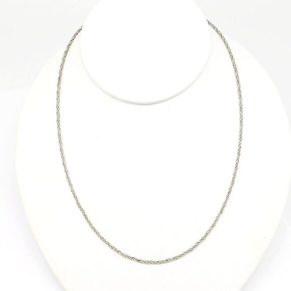 Vintage 17" Monet Rope Chain Silver Tone Classic Timeless Elegance Veratile EUC - Picture 2 of 7
